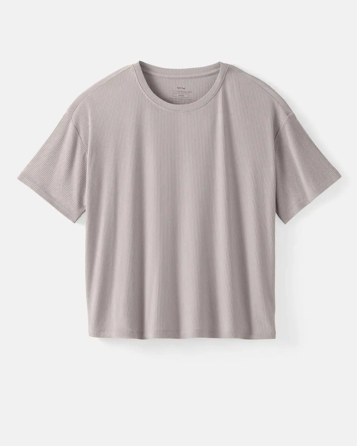 Dove Gray Women's Ribbed Boxy Tee