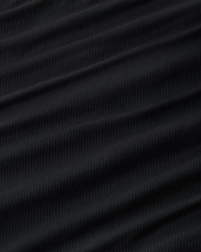 Black Women's Ribbed Boxy Tee