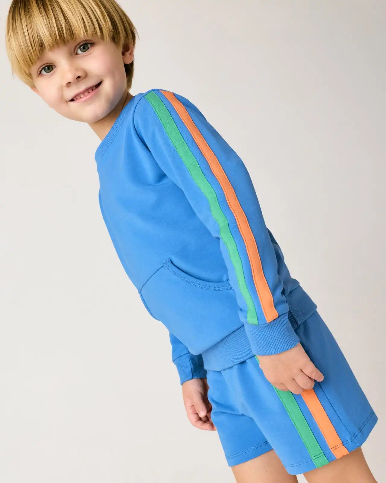 Major Blue Side Stripe Shorts