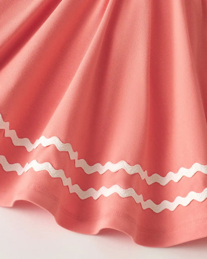 Beach Coral Smocked Top with Bloomer