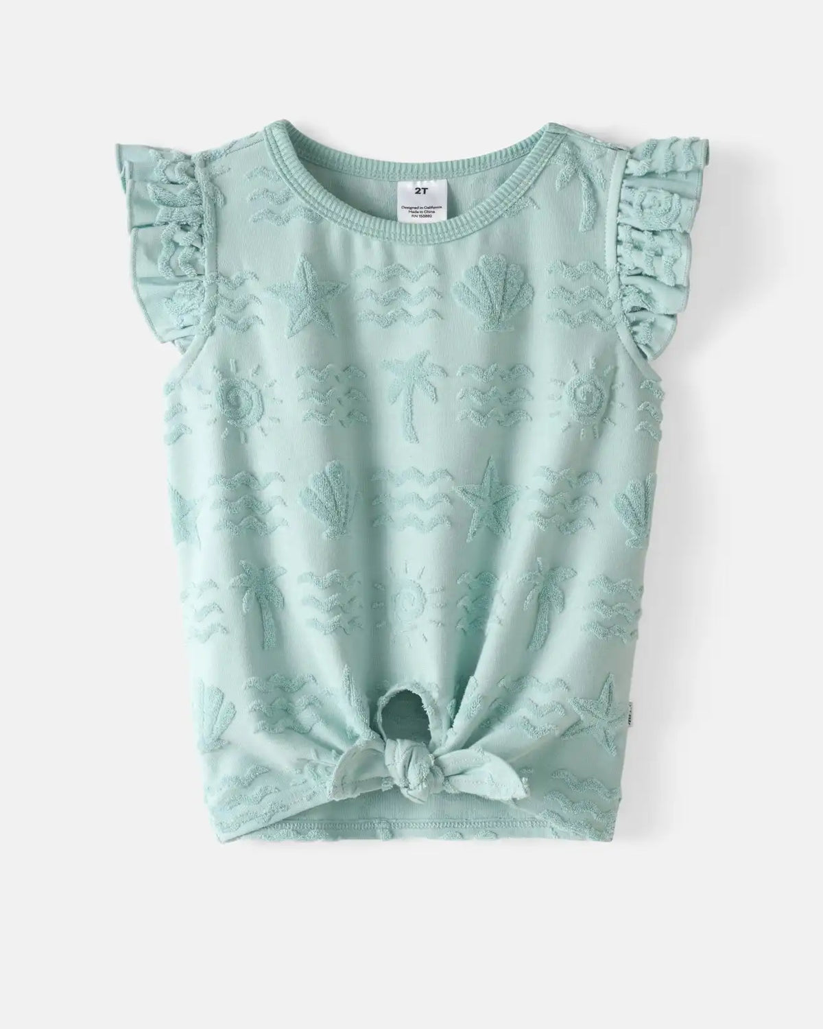 Coastal Rays Bow Front Flutter Top