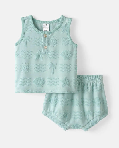 Coastal Rays Henley Tank Set