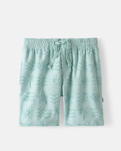 Coastal Rays Drawstring Shorts