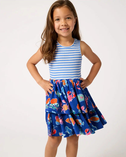 Tidepool Party Tiered Dress