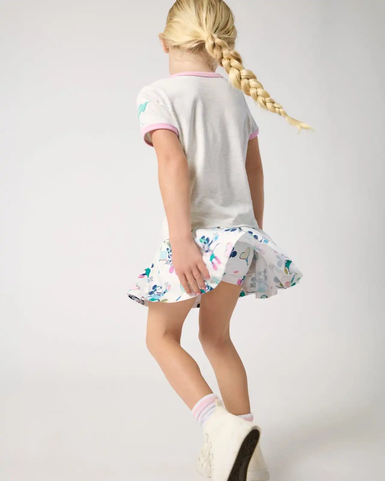 Disney Mickey Mouse & Minnie Mouse Match Pleated Skort