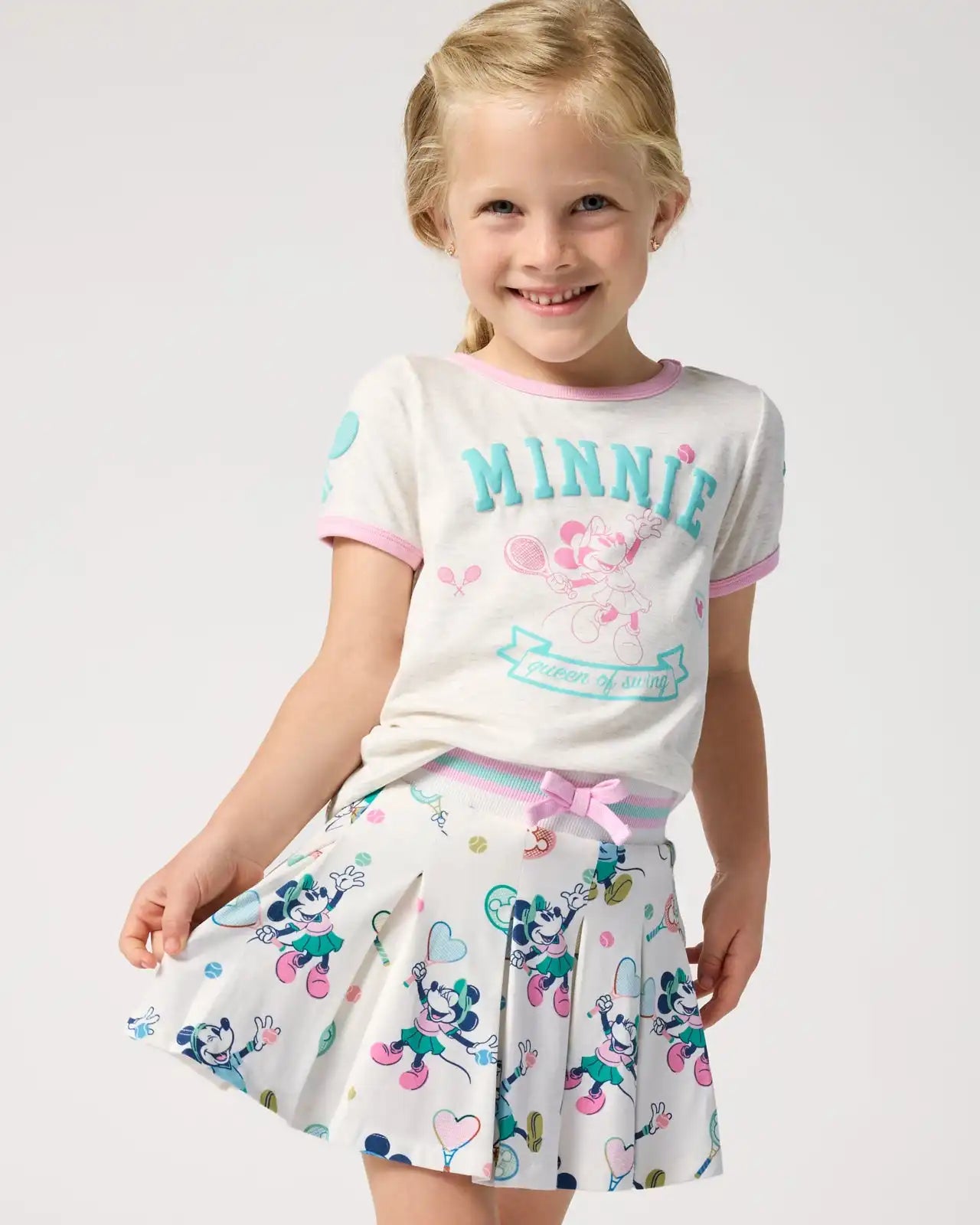 Disney Mickey Mouse & Minnie Mouse Match Pleated Skort