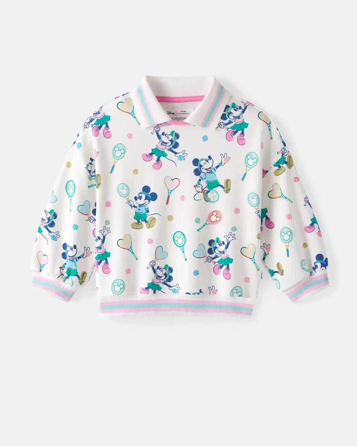Disney Mickey Mouse & Minnie Mouse Match Drop Shoulder Crewneck
