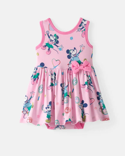 Disney Mickey Mouse & Minnie Mouse Match Twirl Dress with Bodysuit