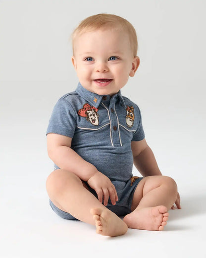 Disney & Pixar The Roundup Gang Polo Shorty Romper