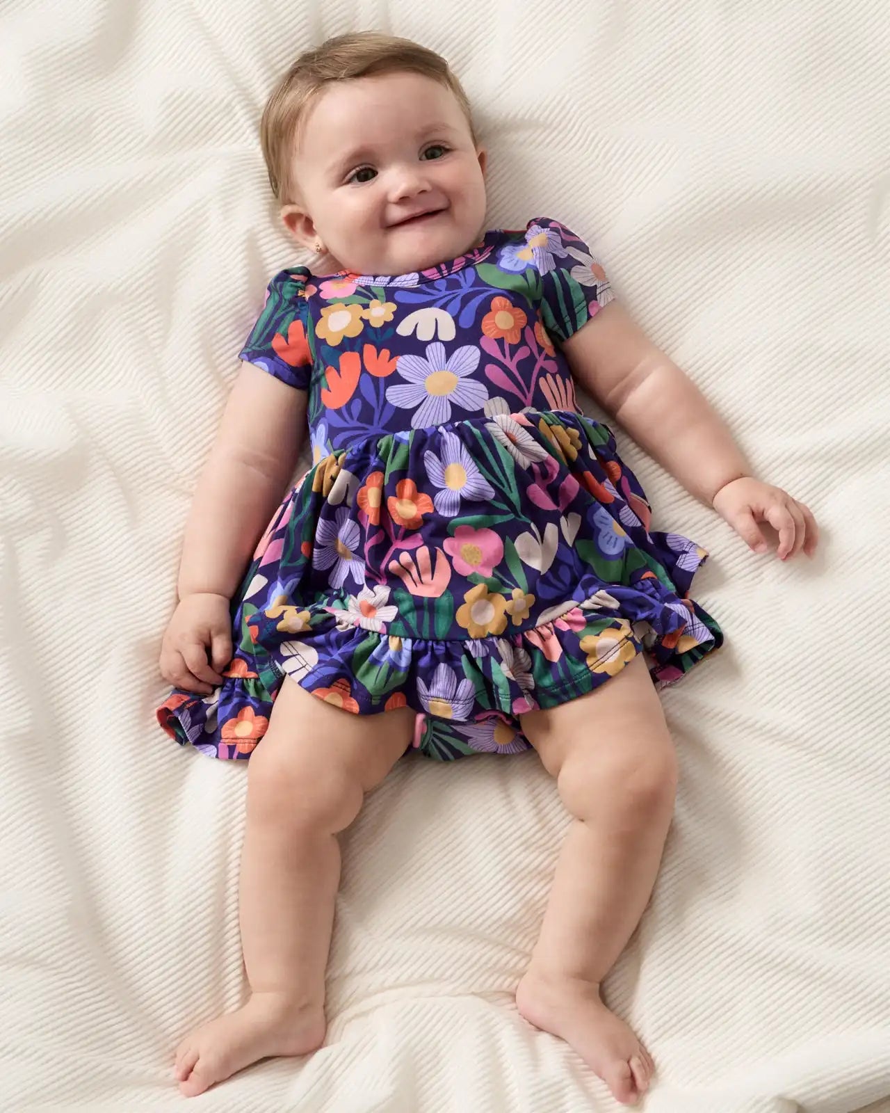 Wild Garden Ruffle Twirl Dress with Bodysuit