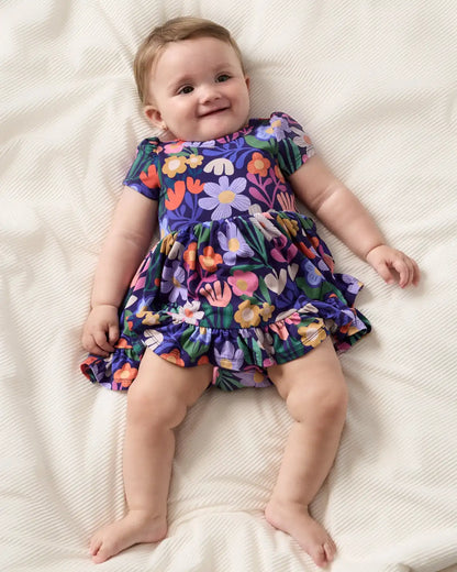 Wild Garden Ruffle Twirl Dress with Bodysuit
