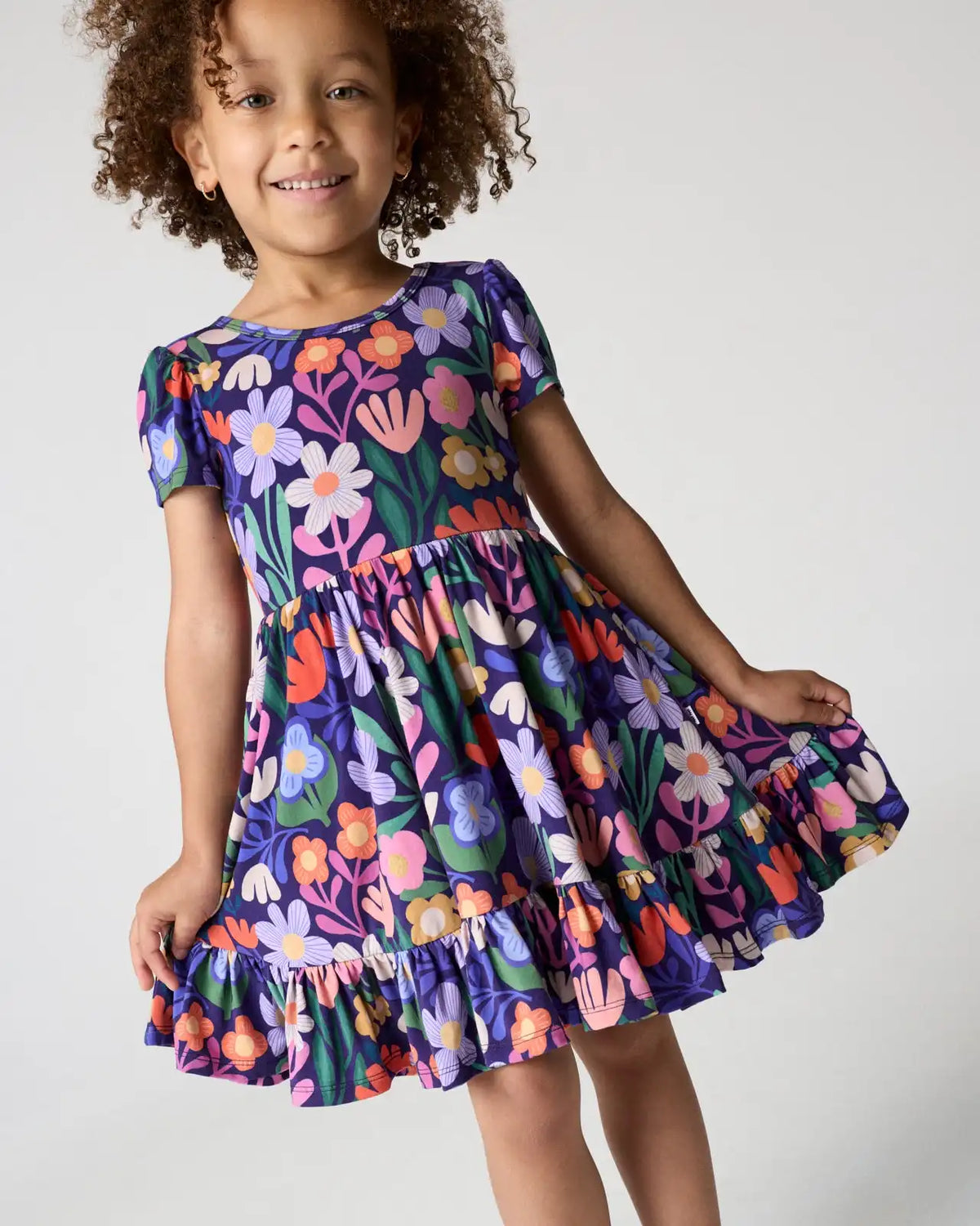 Wild Garden Ruffle Twirl Dress