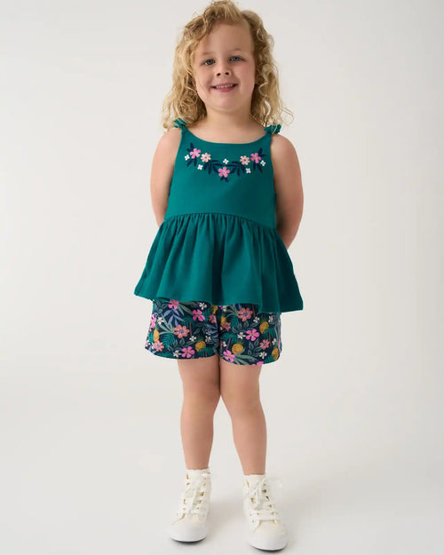 Tropical Garden Smocked Shorts