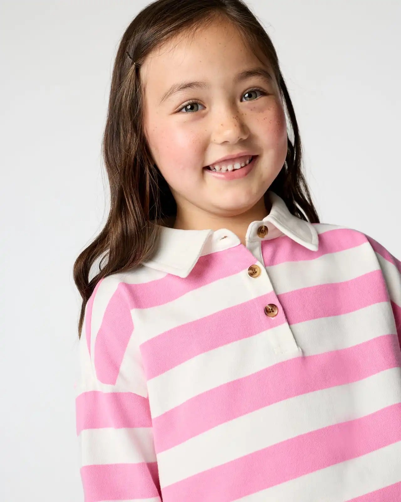 Pink Spark Stripe Polo Shirt