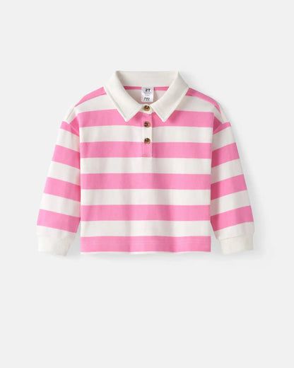 Pink Spark Stripe Polo Shirt