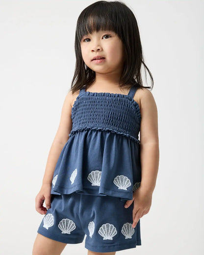 Seashell Cove Smocked Tank & Shorts Set