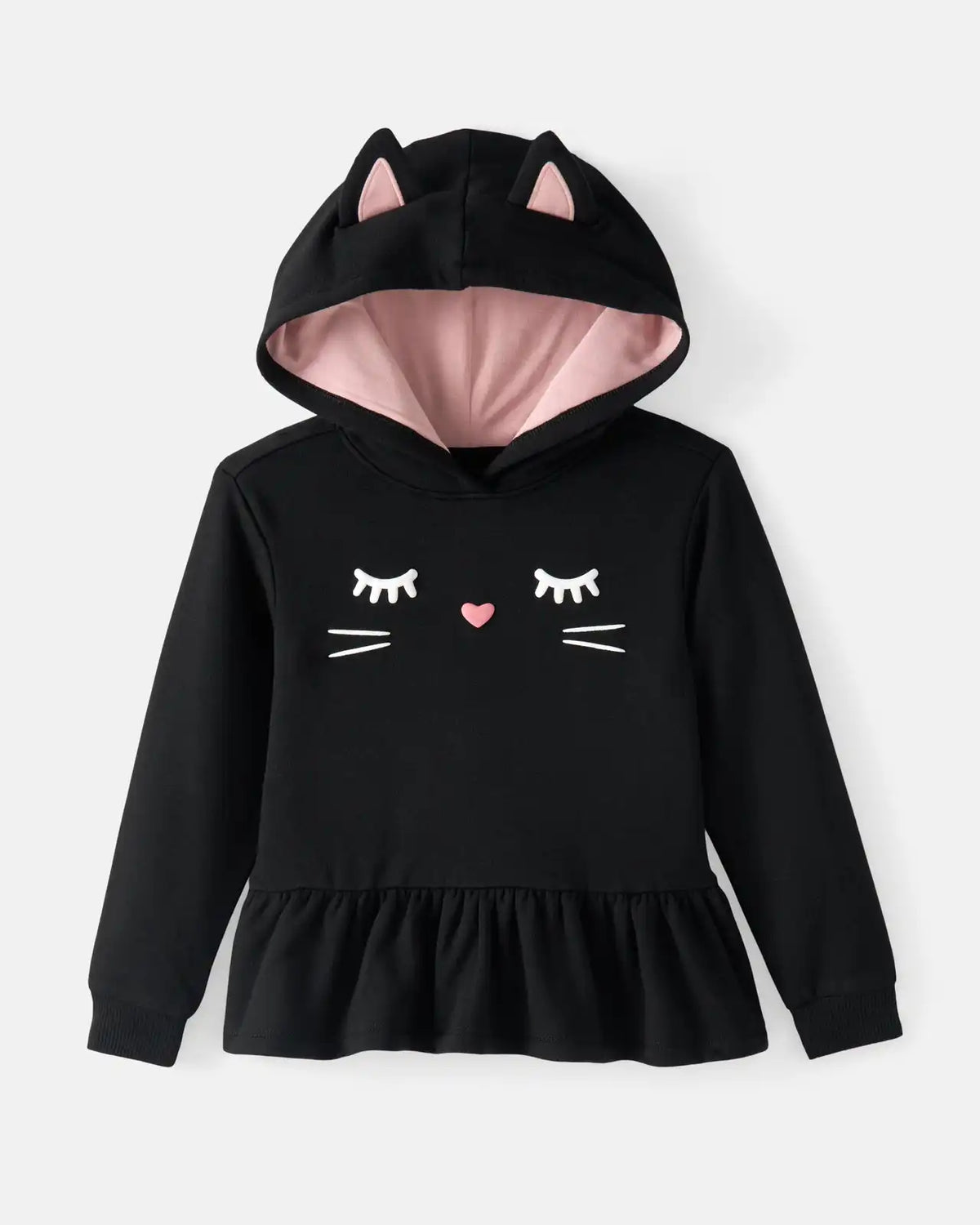 Black Cat Peplum Hoodie
