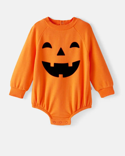 Jack-O'-Lantern Raglan Romper