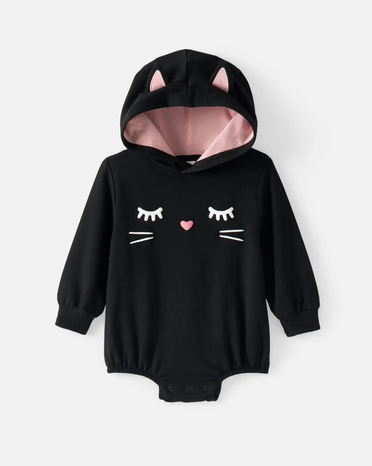 Black Cat Hoodie Romper