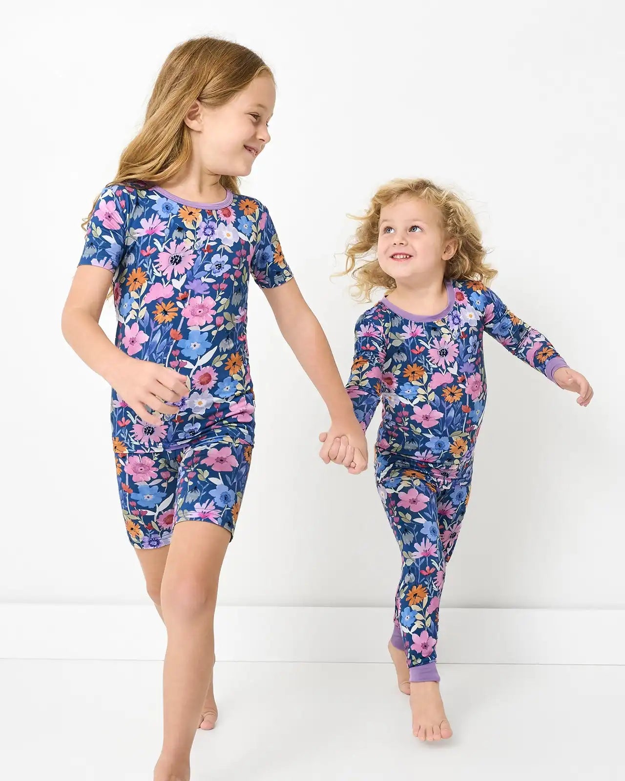 Dusk Blooms Two-Piece Short Sleeve & Shorts Pajama Set
