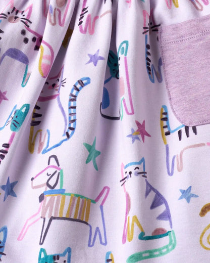 Whiskers & Wags Patch Pocket Dress with Bloomer