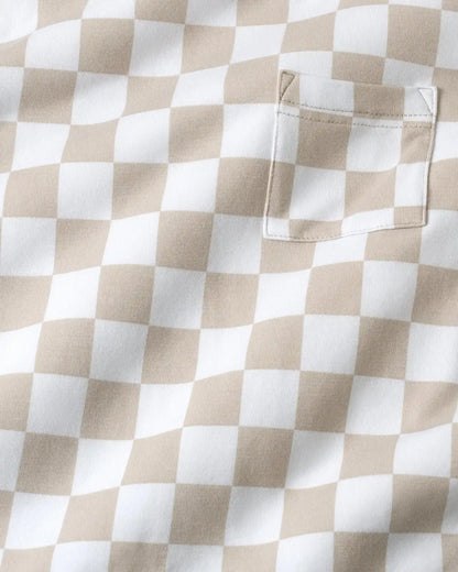 Stone Checks Relaxed Pocket Tee