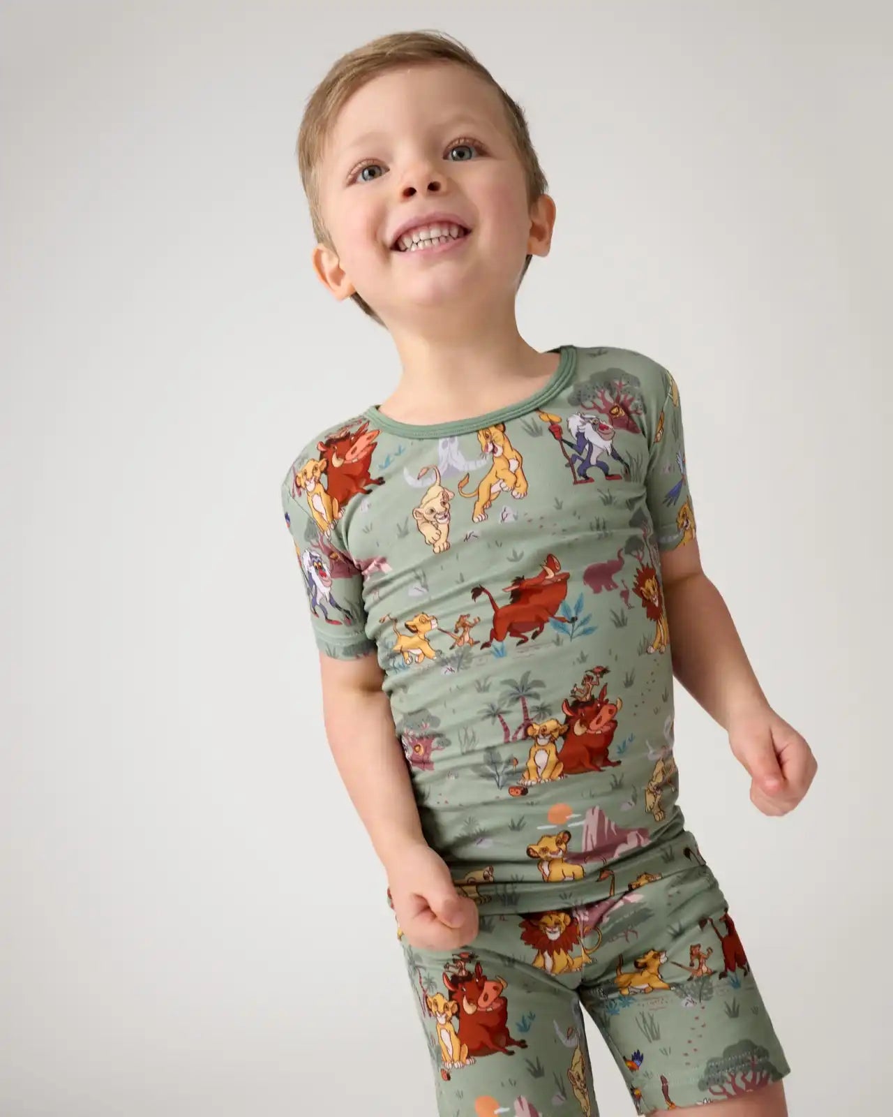 Disney Simba's Safari Two-Piece Short Sleeve & Shorts Pajama Set