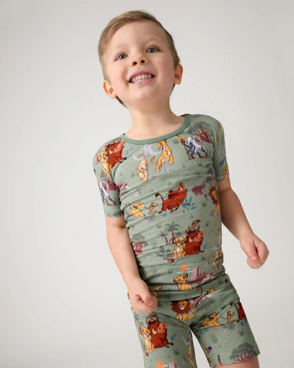 Disney Simba's Safari Two-Piece Short Sleeve & Shorts Pajama Set