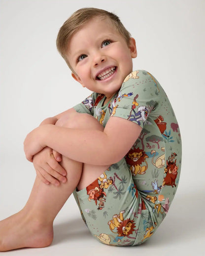 Disney Simba's Safari Two-Piece Short Sleeve & Shorts Pajama Set