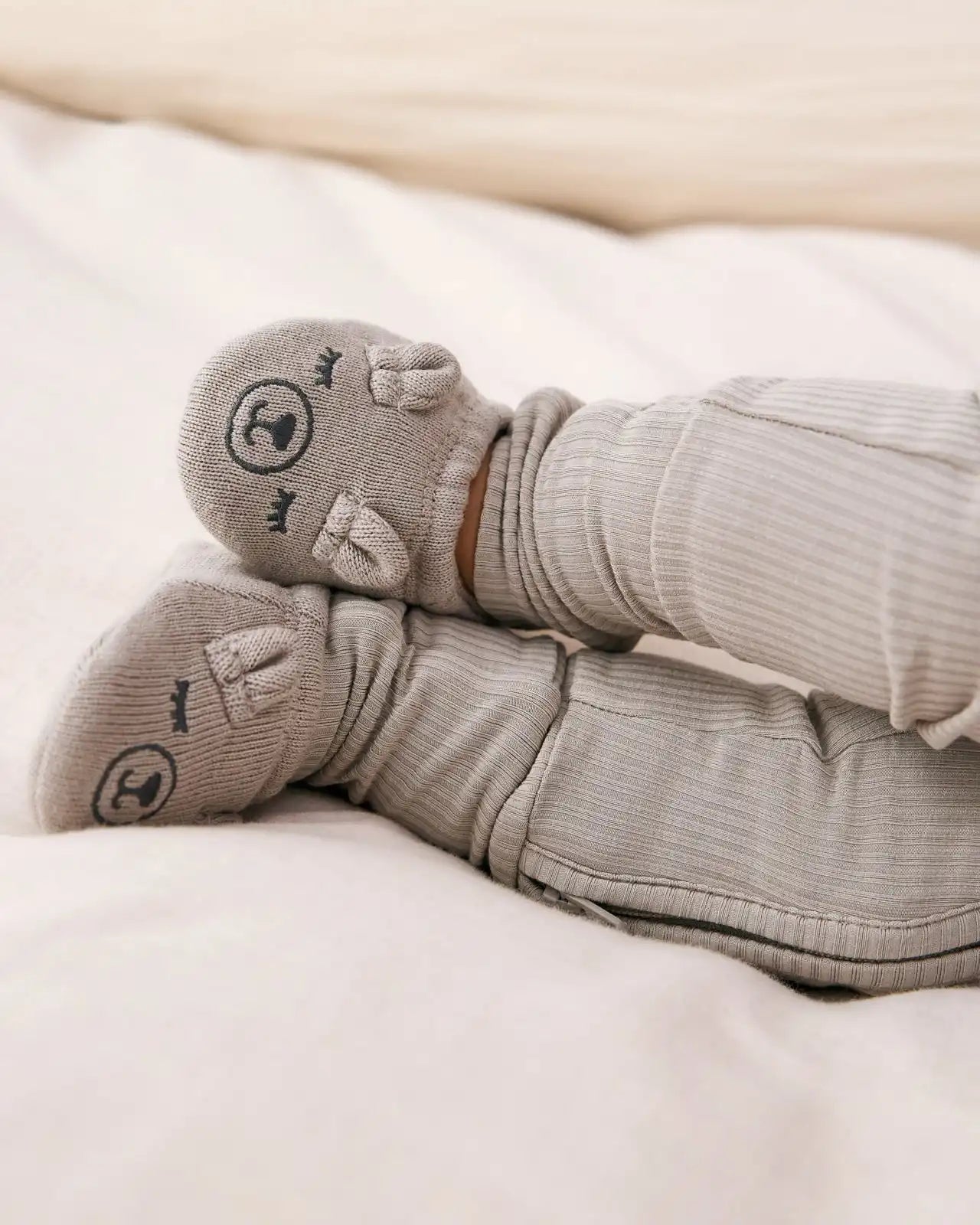 Dove Gray Bear Booties