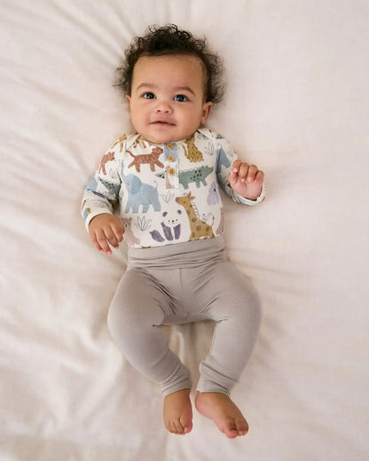 Dove Gray Fold Over Legging