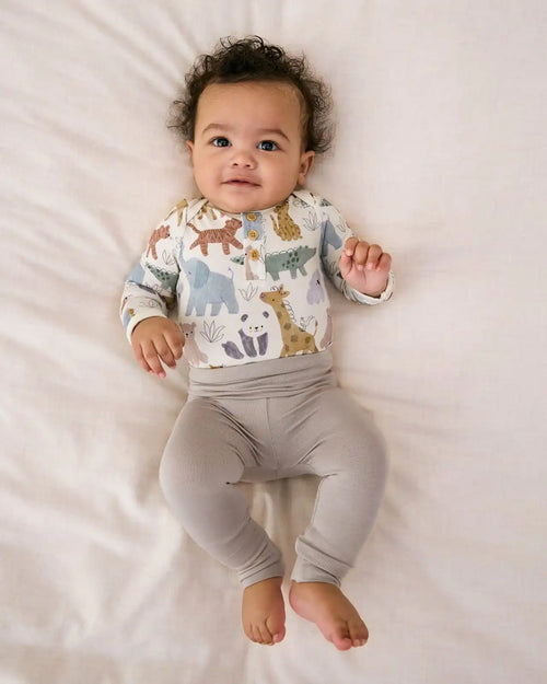 Dove Gray Fold Over Legging