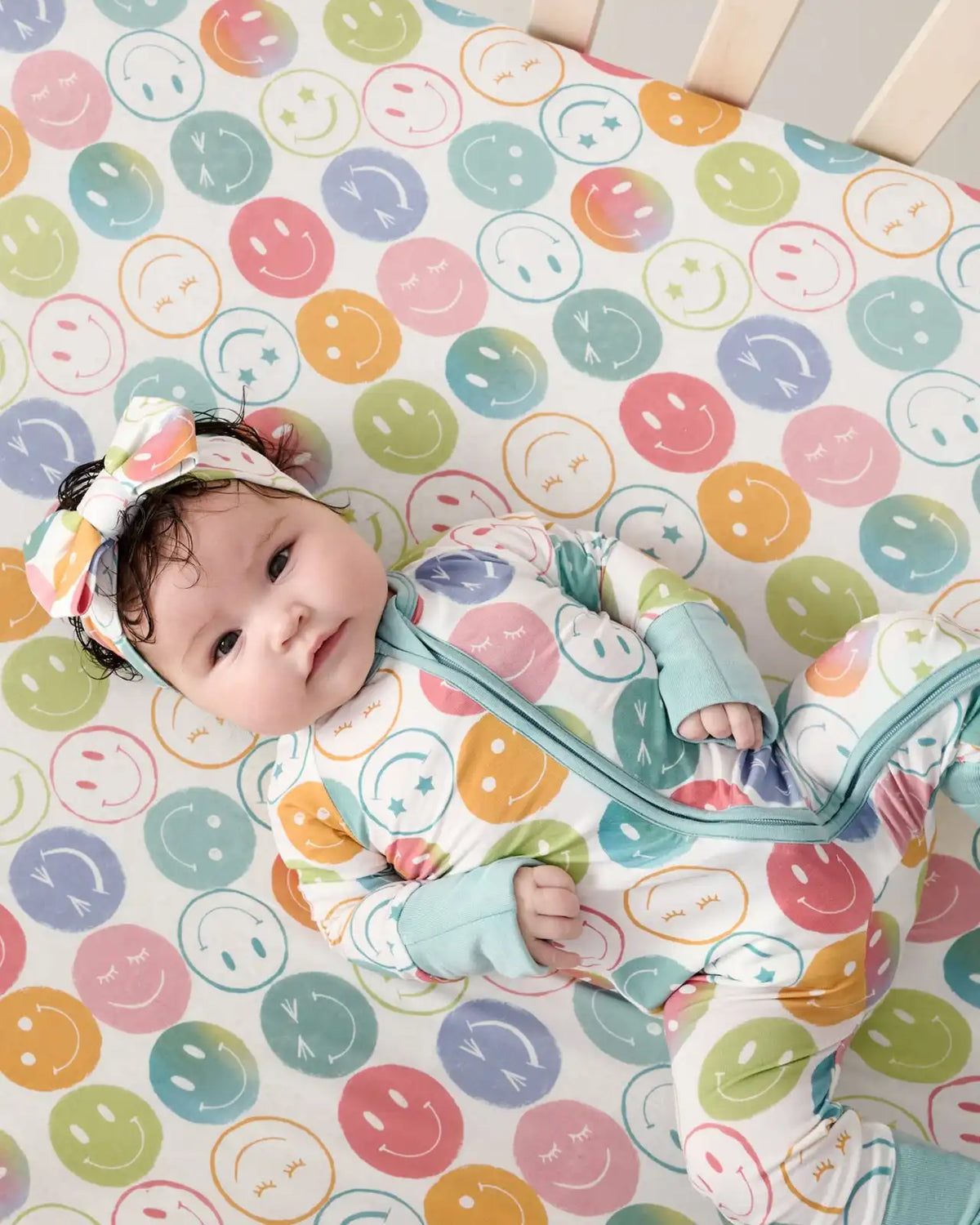 Positive Vibes Fitted Crib Sheet