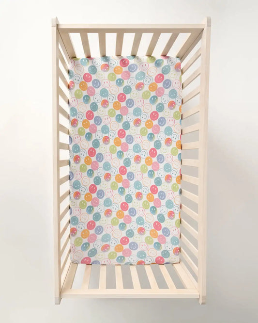 Positive Vibes Fitted Crib Sheet