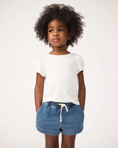 Soft White Puff Sleeve Tee