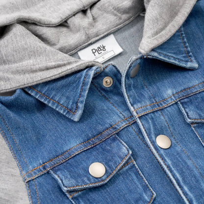 Midwash Blue/Gray Denim Jacket
