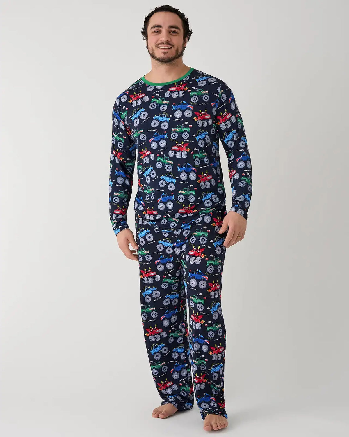 Monster Truck Madness Men's Long Sleeve Pajama Top