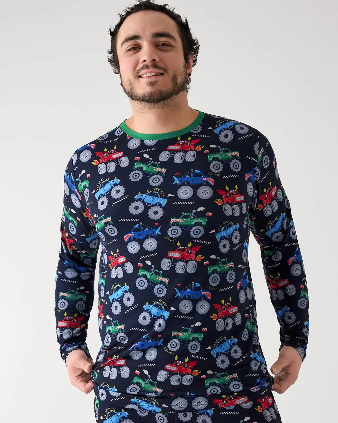 Monster Truck Madness Men's Long Sleeve Pajama Top