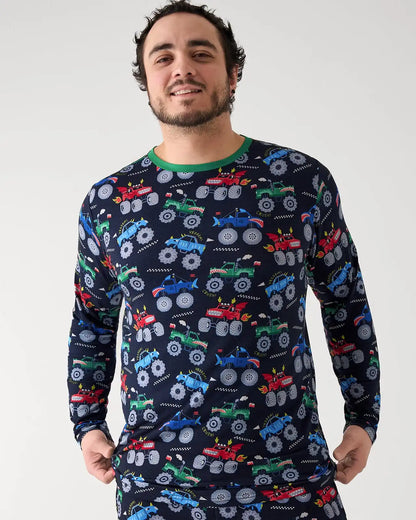 Monster Truck Madness Men's Long Sleeve Pajama Top