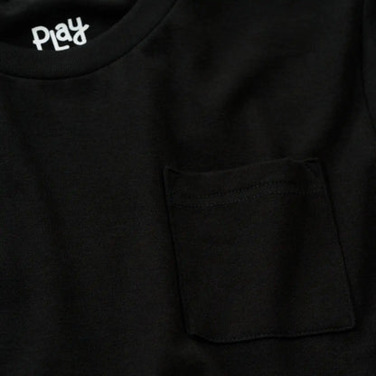 Black Short Sleeve Relaxed Pocket Tee