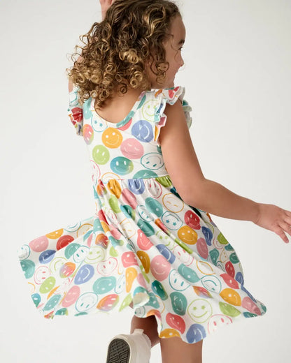Positive Vibes Flutter Twirl Dress
