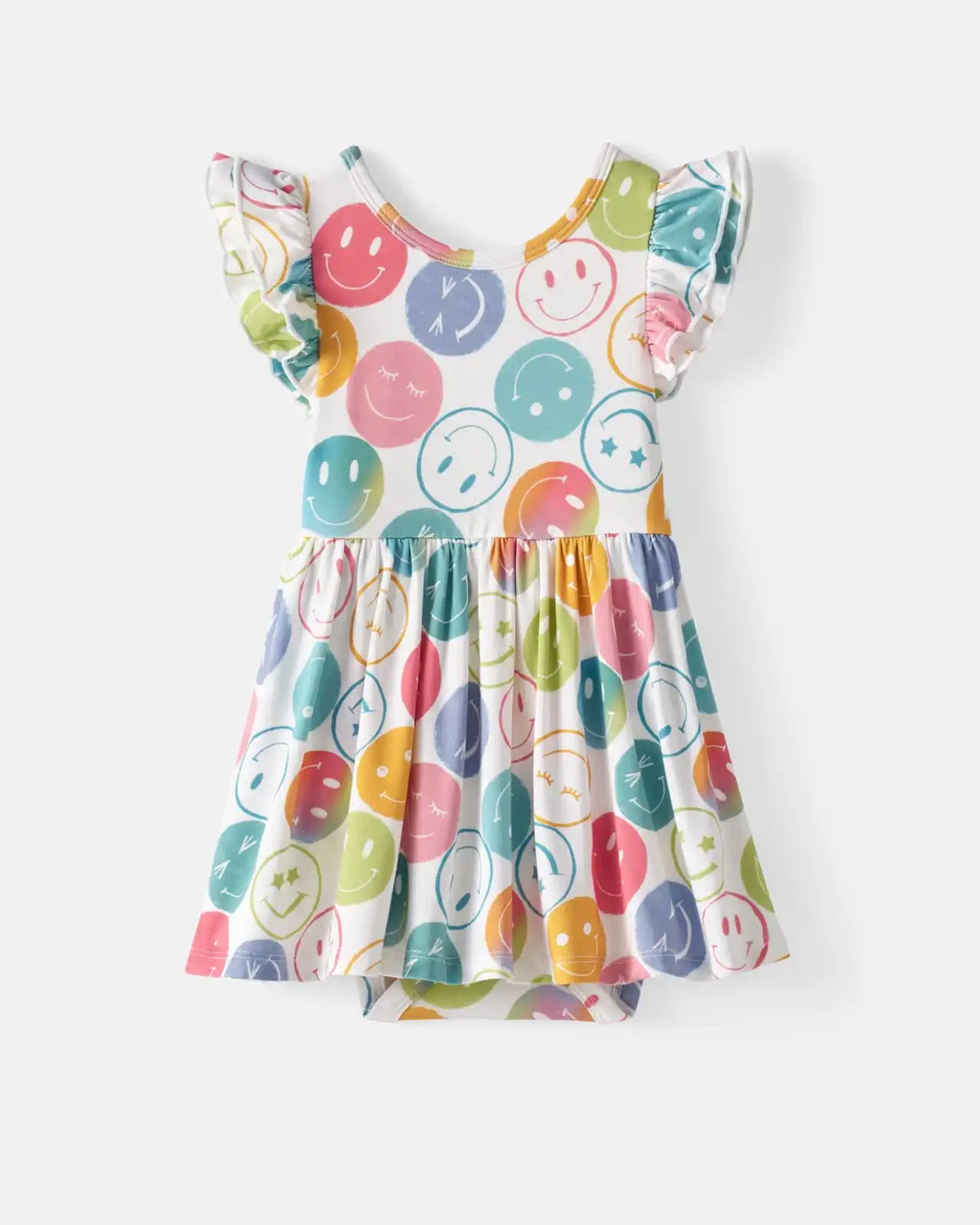 Positive Vibes Flutter Twirl Dress with Bodysuit