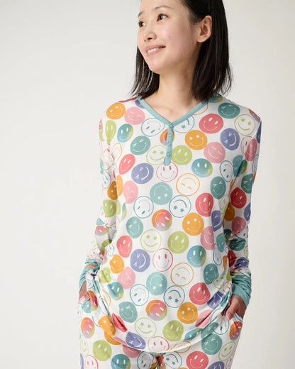 Positive Vibes Women's Long Sleeve Pajama Top