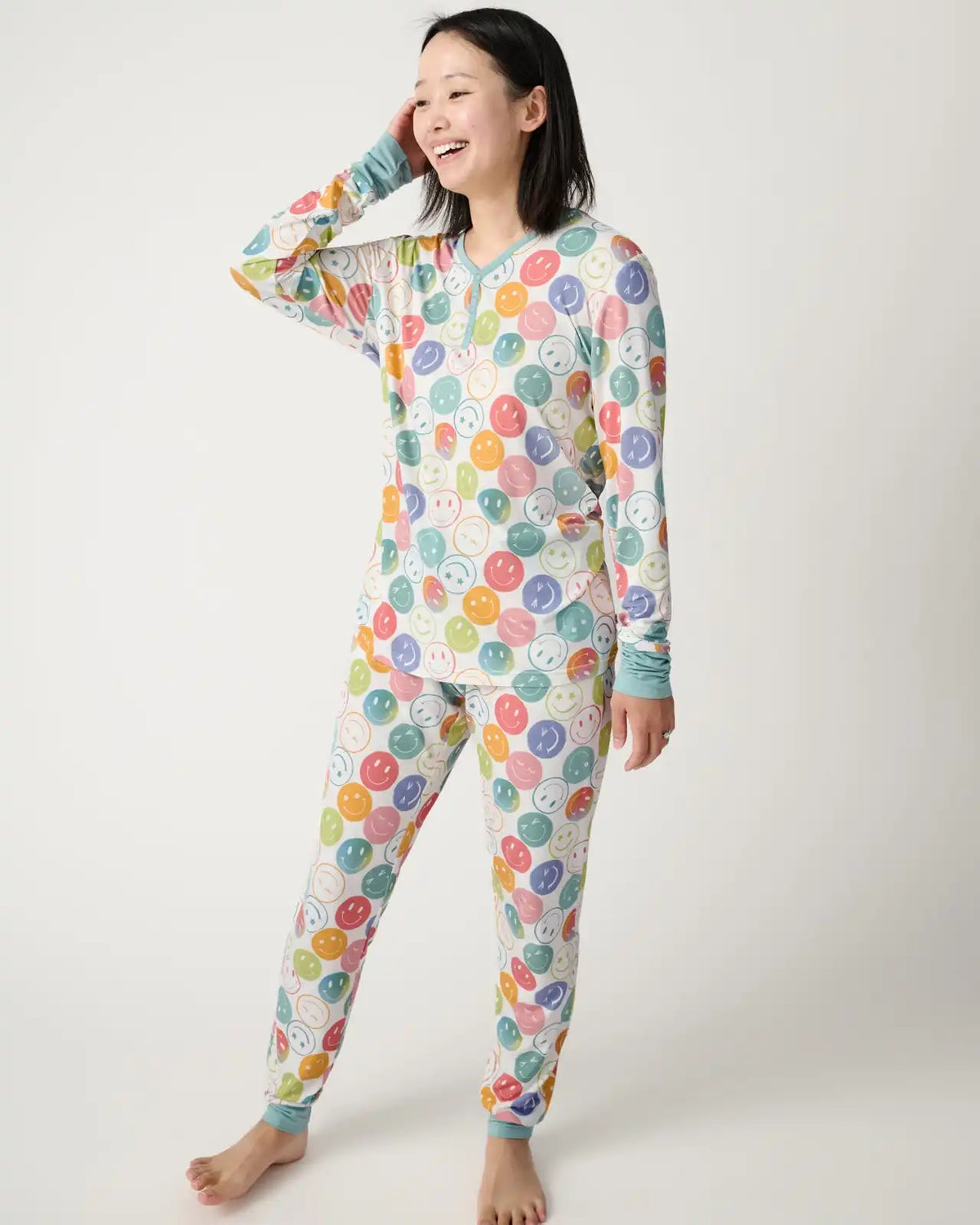 Positive Vibes Women's Long Sleeve Pajama Top