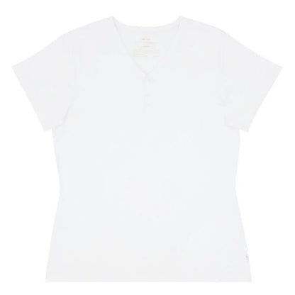 Bright White Women's Short Sleeve Pajama Top