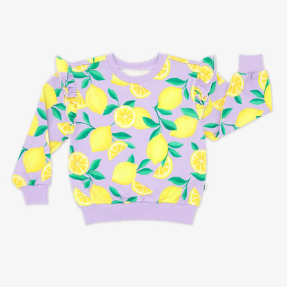 Lavender Sunny Citrus Flutter Crewneck