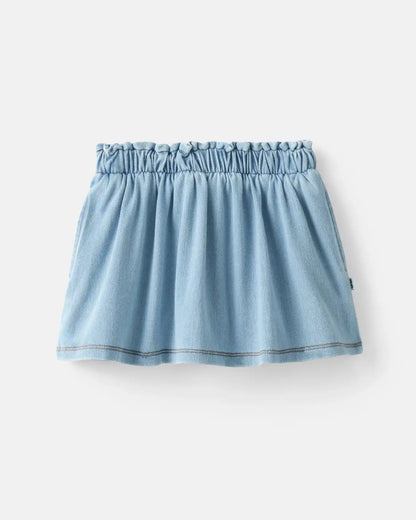 Light Blue Denim Skort