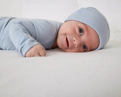 Light Fog Ribbed Infant Beanie