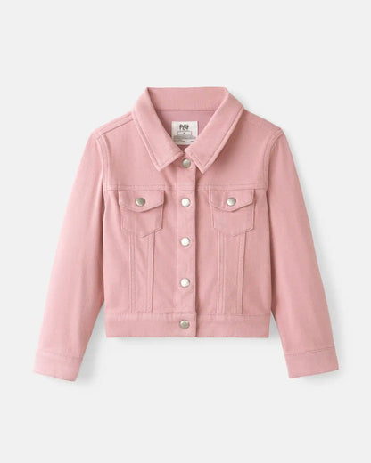 Mauve Blush Denim Trucker Jacket