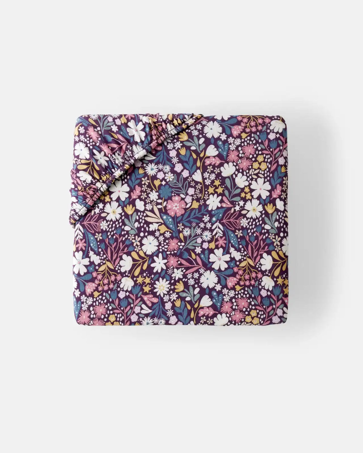 Midnight Petals Fitted Crib Sheet